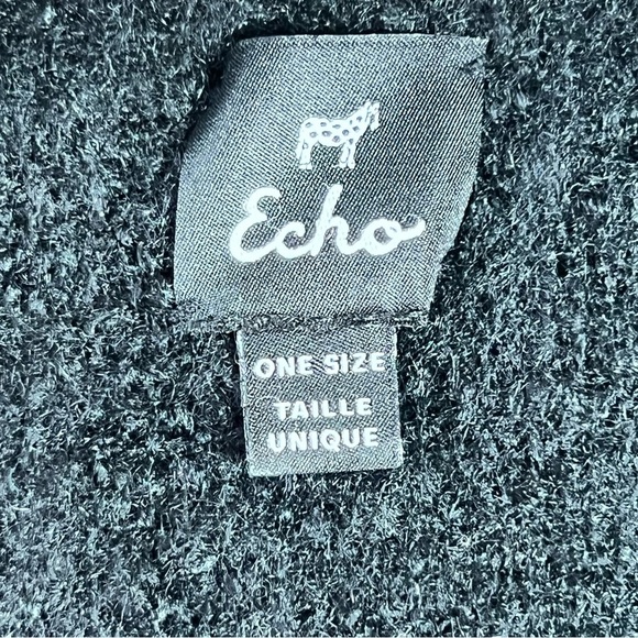 Echo Black Women’s Shall Cardigan Poncho With Fringe Black Size O/S Contemporary - Picture 8 of 8